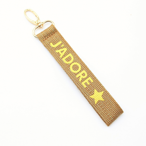 Porte clef message j'adore