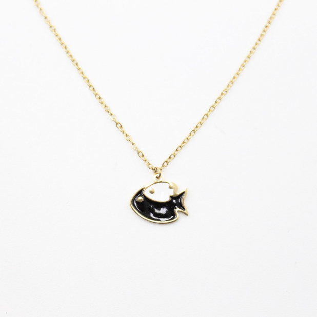 Collier acier pour enfant - poisson