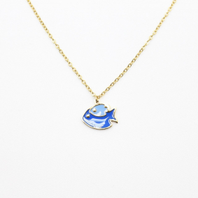 Collier acier pour enfant - poisson