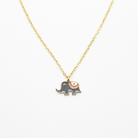 Collier acier pour enfant - éléphant