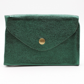 Grand porte monnaie cuir pailleté