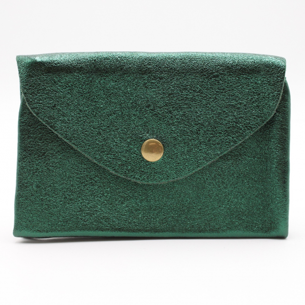 Grand porte monnaie cuir pailleté