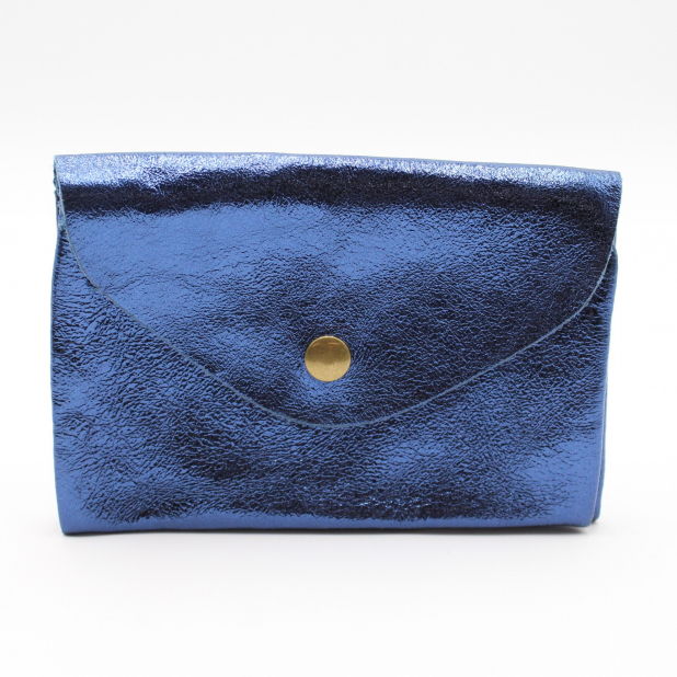 Grand porte monnaie cuir pailleté