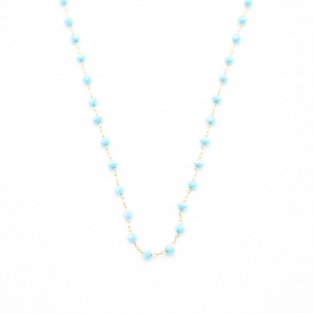 Collier acier inoxydable et perles de cristal