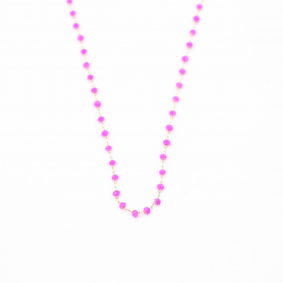 Collier acier inoxydable et perles de cristal