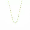 Collier acier inoxydable et perles de cristal