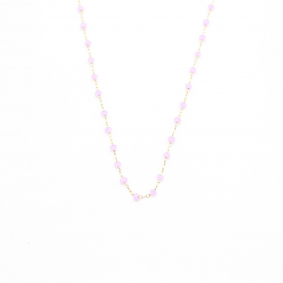 Collier acier inoxydable et perles de cristal
