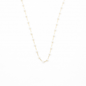 Collier acier inoxydable et perles de cristal