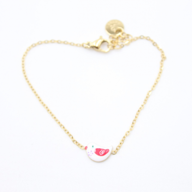 Bracelet acier enfant - oiseau