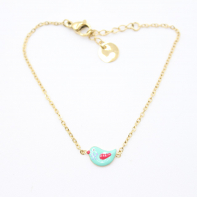 Bracelet acier enfant - oiseau