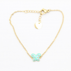 Bracelet acier enfant - papillon
