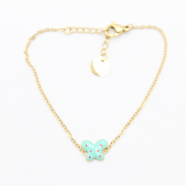Bracelet acier enfant - papillon