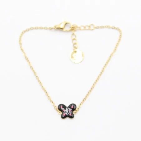 Bracelet acier enfant - papillon