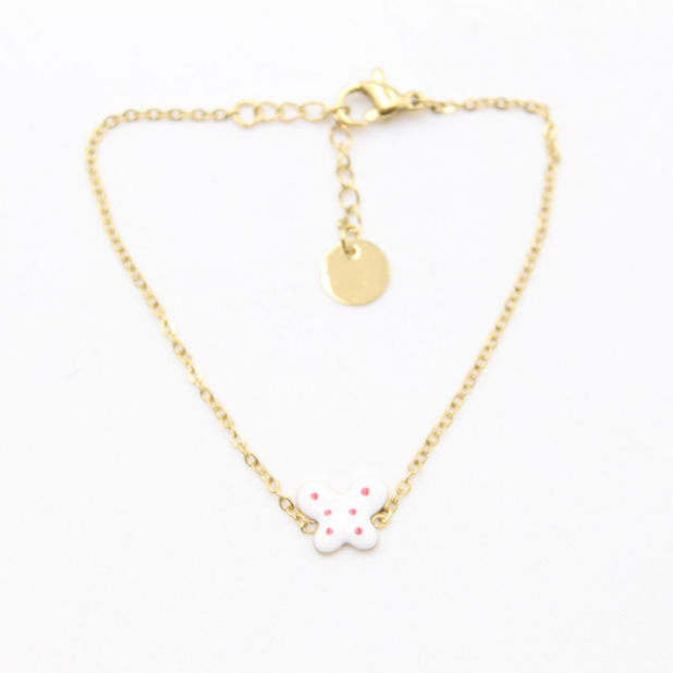 Bracelet acier enfant - papillon