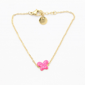 Bracelet acier enfant - papillon