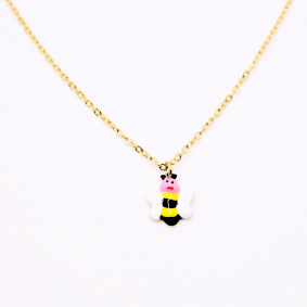Collier acier enfant - abeille