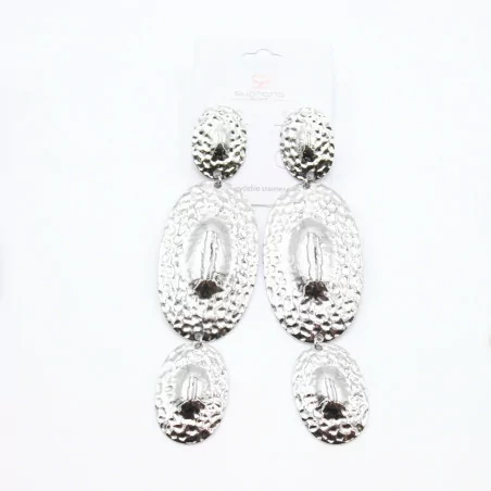 Boucles d'oreilles pendante en acier
