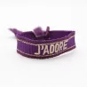 Bracelet en tissus message j'adore