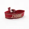 Bracelet en tissus message j'adore
