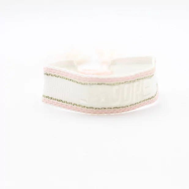 Bracelet en tissus message j'adore