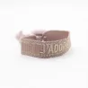 Bracelet en tissus message j'adore