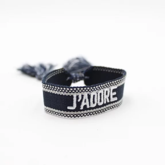 Bracelet en tissus message j'adore