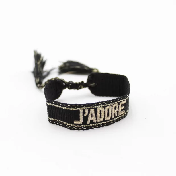 Bracelet en tissus message j'adore