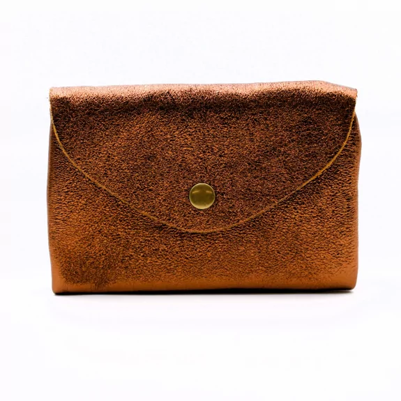 Grand porte monnaie cuir pailleté