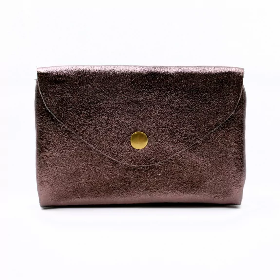 Grand porte monnaie cuir pailleté