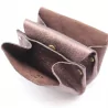Petit porte-monnaie cuir pailleté 3 poches