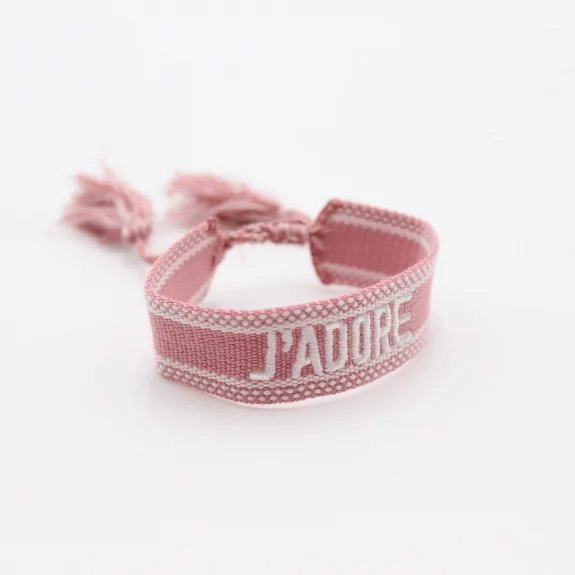 Bracelet en tissus message j'adore