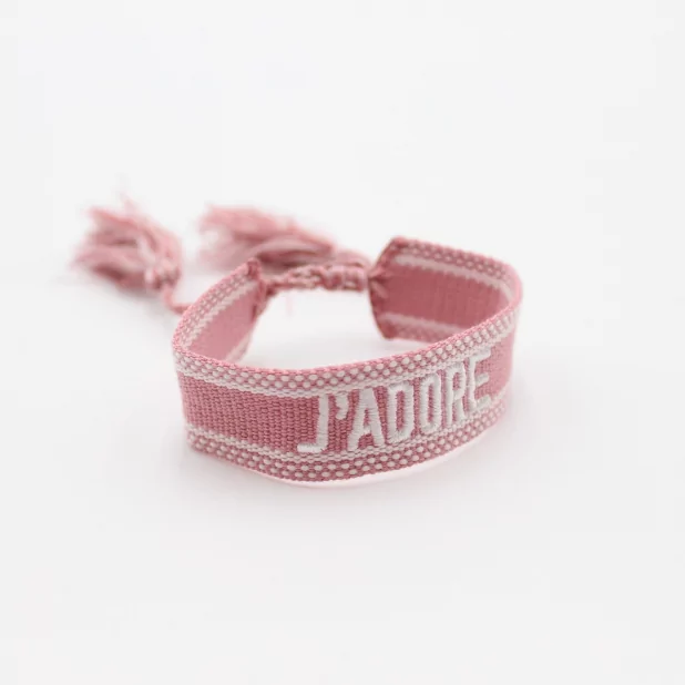Bracelet en tissus message j'adore