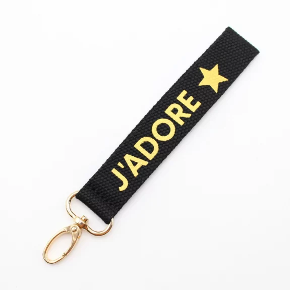 Porte clef message j'adore