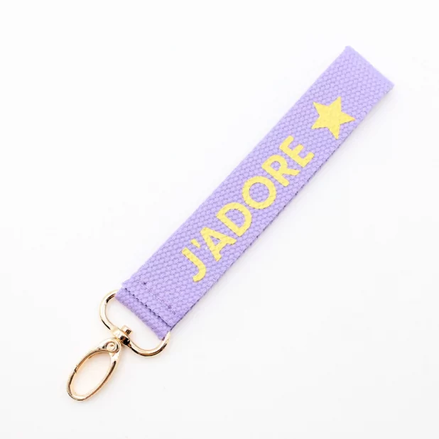 Porte clef message j'adore