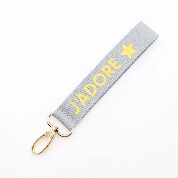 Porte clef message j'adore