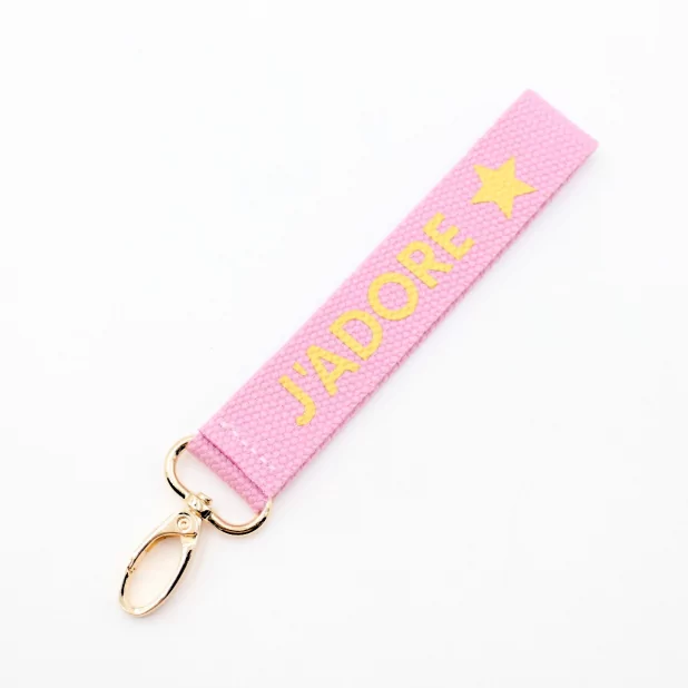 Porte clef message j'adore