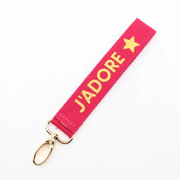 Porte clef message j'adore