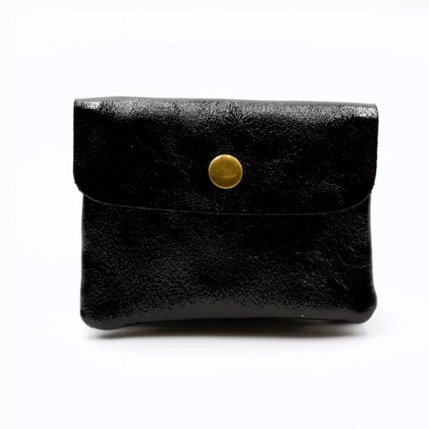 Petit porte monnaie cuir pailleté