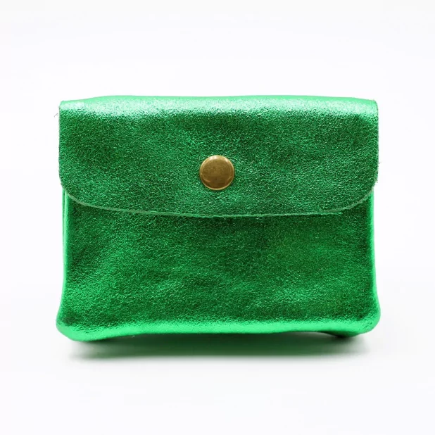Petit porte monnaie cuir pailleté