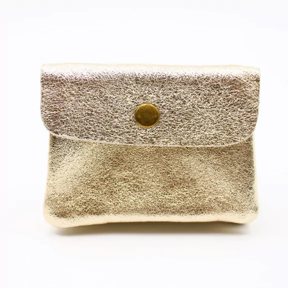 Petit porte monnaie cuir pailleté