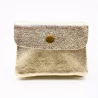 Petit porte monnaie cuir pailleté