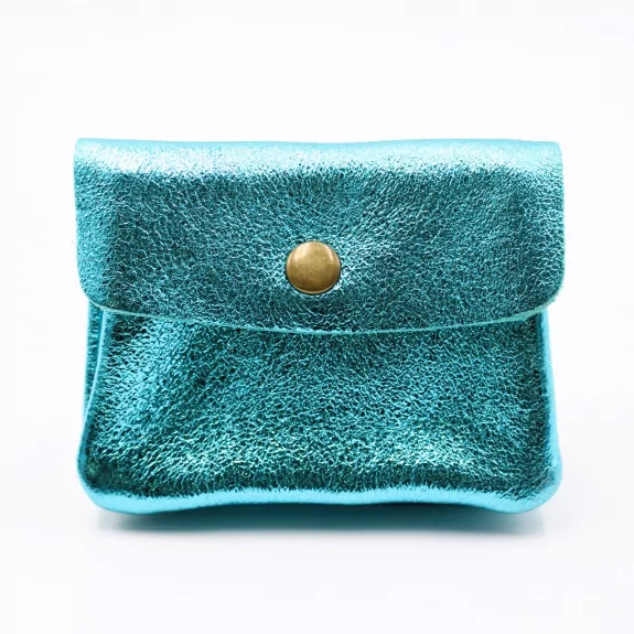 Petit porte monnaie cuir pailleté