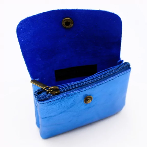 Petit porte monnaie cuir pailleté
