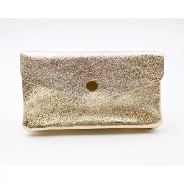 Grand porte monnaie cuir pailleté