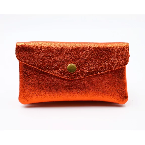 Grand porte monnaie cuir pailleté