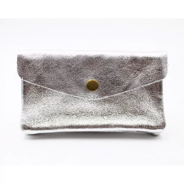 Grand porte monnaie cuir pailleté
