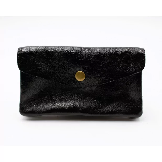 Grand porte monnaie cuir pailleté