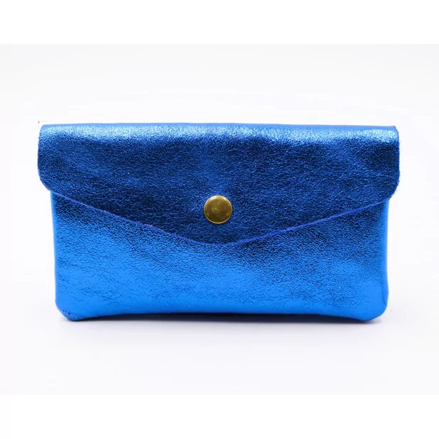 Grand porte monnaie cuir pailleté